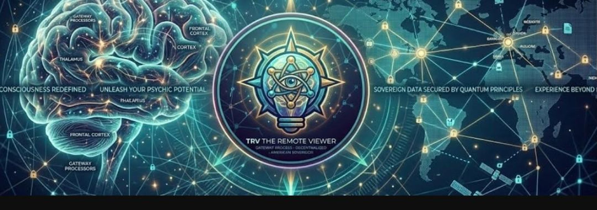 TRV helm — neural map, sovereign mesh, authentic emblem